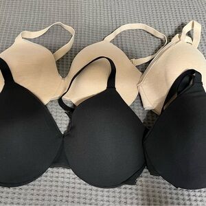 Four Bali T-Shirt Bras w/ Moisture Wicking NEW w/o Tags 34DD